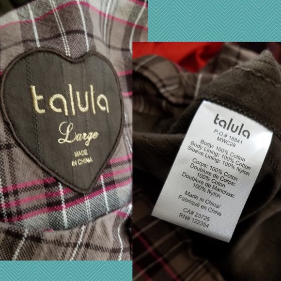 Talula Tan & Pink Checks Oversized Boxy Fit Jacket - Picture 5 of 5